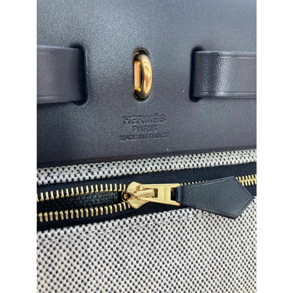 NEW Hermès Herbag Zip PM 31 Toile H Berline Vache Hunter Black Ecru - Picture 6 of 8